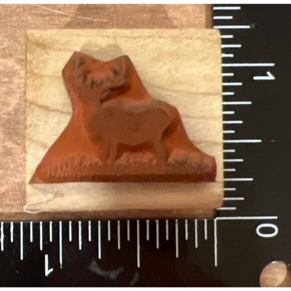Stampscapes Buck 008A Rubber Stamp Small Wooden Handle Deer Silhouette Design - Picture 2 of 4